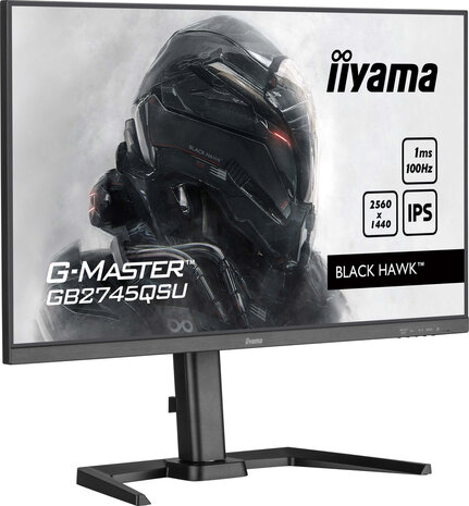 GB2745QSU-B2 G-Master Black Hawk 27&quot;, 2560 x 1440 QHD IPS, USB-Hub, pivot, in hoogte verstelbaar