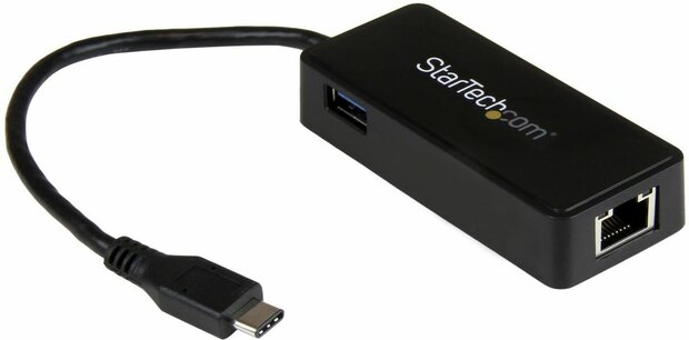 USB Type-C naar Gigabit Ethernet Network Adapter (USB 3.1 Gen 1, 5 Gbps, USB-C Ethernet Adapter met Native Driver Support, USB Powered)