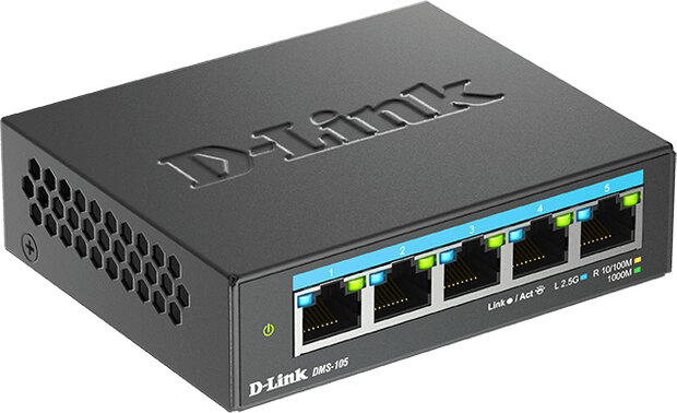 DMS-105/E Multi-Gigabit Unmanaged Switch (5 poorten)