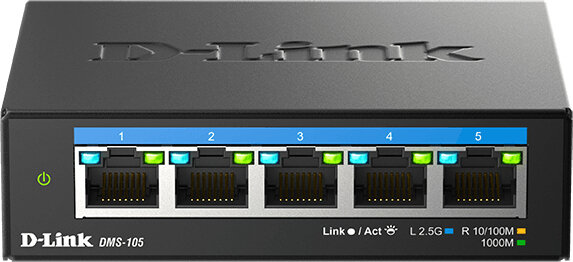 DMS-105/E Multi-Gigabit Unmanaged Switch (5 poorten)