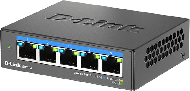 DMS-105/E Multi-Gigabit Unmanaged Switch (5 poorten)