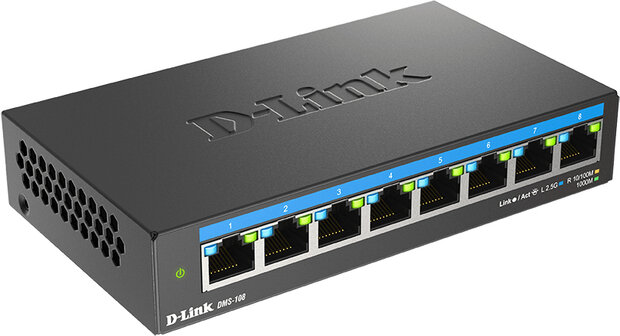 DMS-108/E Multi-Gigabit Unmanaged Switch (8 poorten)