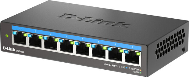 DMS-108/E Multi-Gigabit Unmanaged Switch (8 poorten)