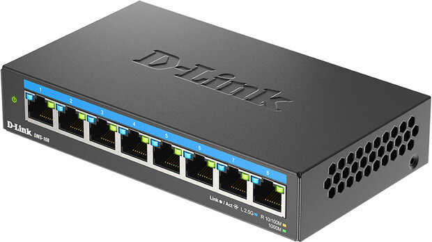 DMS-108/E Multi-Gigabit Unmanaged Switch (8 poorten)