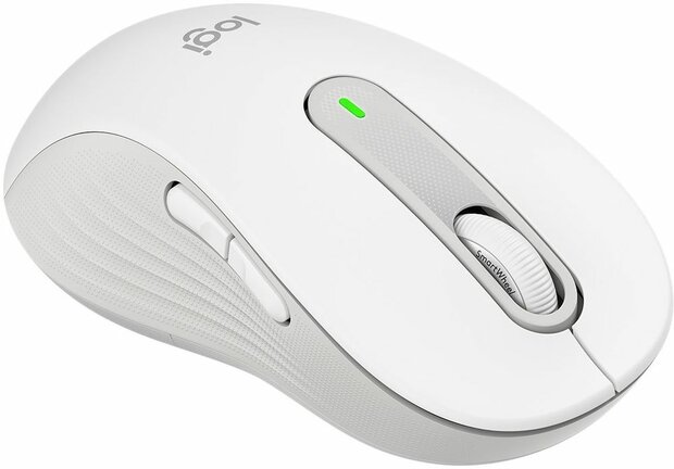 Signature M650 L Left Mouse (large size, left-handed, Bluetooth, 2,4 GHz, Bolt USB receiver, off-white)