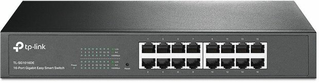 TL-SG1016DE JetStream Switch (managed, 16 poorten, 10/100/1000 Mbit, rack-mountable)