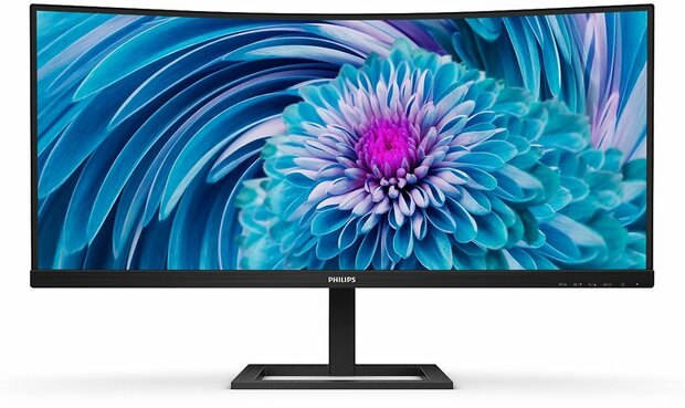 346E2CUAE/00 UWQHD Curved 34&quot;, VA, 3440 x 1440, 100 Hz, 1 ms, USB-C, 4 x USB 3.2, DisplayPort, HDMI, speakers, in hoogte verstelbaar