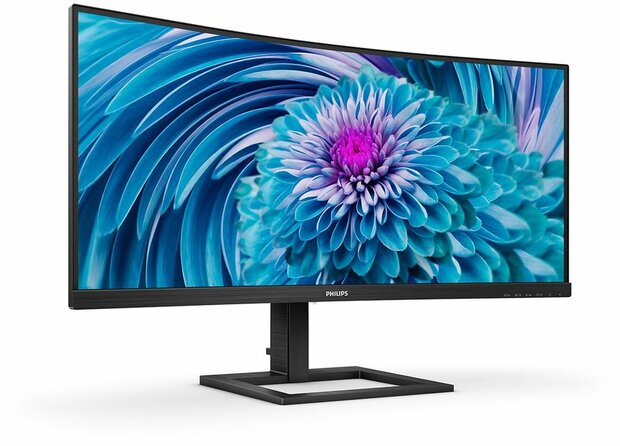 346E2CUAE/00 UWQHD Curved 34&quot;, VA, 3440 x 1440, 100 Hz, 1 ms, USB-C, 4 x USB 3.2, DisplayPort, HDMI, speakers, in hoogte verstelbaar