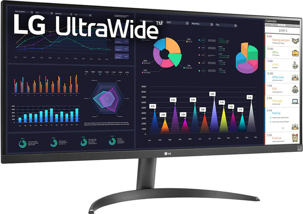 UltraWide 34WQ500-B LED 34&quot;, 2560 x 1080 UWFHD, 100 Hz, IPS, HDR10, 1 ms, HDMI, DisplayPort