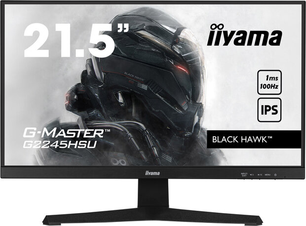 G-MASTER Black Hawk G2245HSU-B2 LED 22&quot;, 1920 x 1080 Full HD, 100 Hz, IPS, 1000:1, 1 ms, HDMI, DisplayPort, speakers, mat zwart