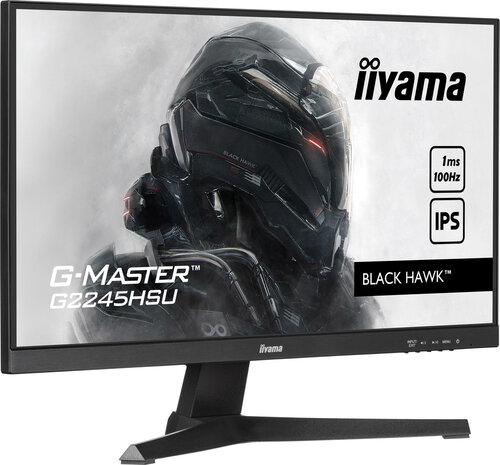 G-MASTER Black Hawk G2245HSU-B2 LED 22&quot;, 1920 x 1080 Full HD, 100 Hz, IPS, 1000:1, 1 ms, HDMI, DisplayPort, speakers, mat zwart