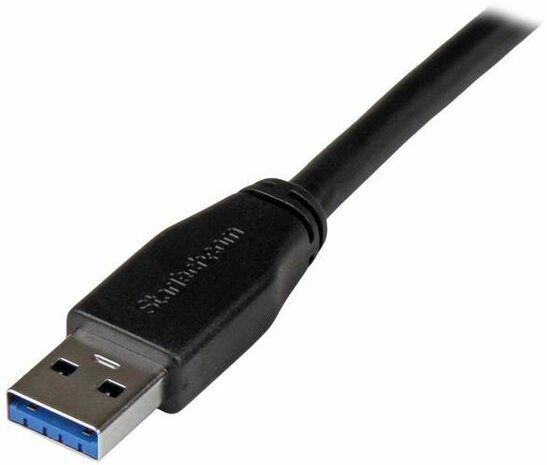 Active USB 3.0 USB-A naar USB-B kabel M/M (zwart, 10 meter)