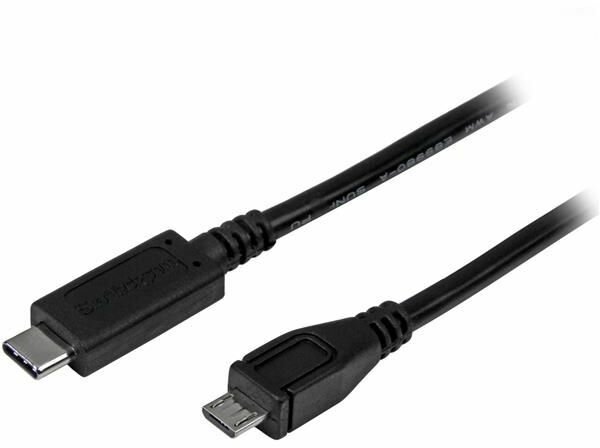 USB-C naar micro-B kabel M/M (zwart, 1 meter)