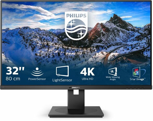 B Line 328B1 LED 32&quot;, 3840 x 2160 4K, VA, 3000:1, 4 ms, 2 x HDMI, DisplayPort, speakers, zwart