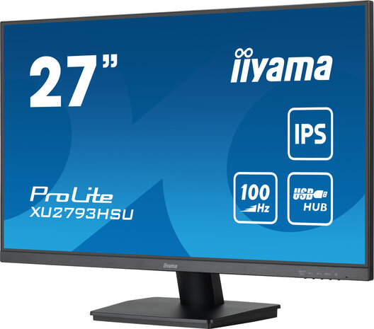 ProLite XU2793HSU-B6 LED 27&quot;, 1920 x 1080 Full HD, 100 Hz, IPS, 1000:1, 1 ms, HDMI, DisplayPort, speakers, mat zwart