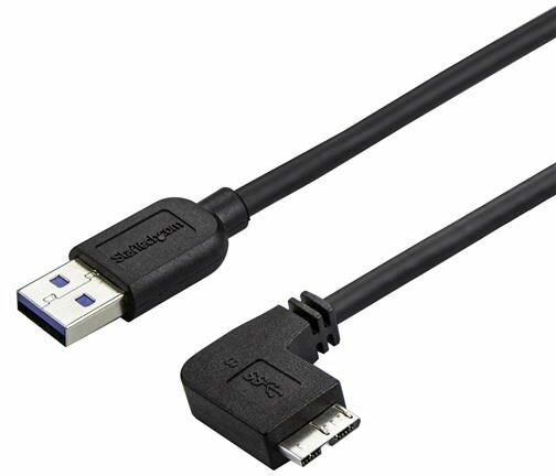 Slim Micro USB 3.0 kabel (rechtse hoek, 2 meter)