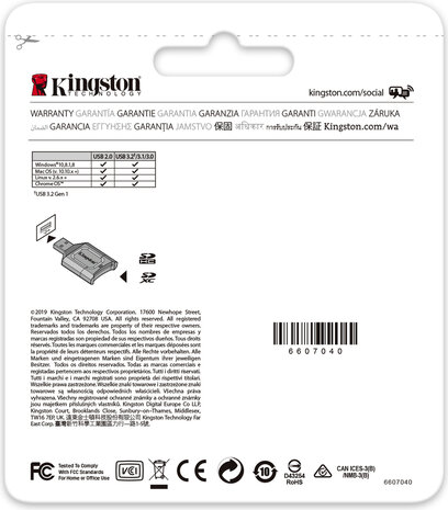 MobileLite Plus Card reader (SD, SDHC, SDXC, SDHC UHS-I, SDXC UHS-I, SDHC UHS-II, SDHC UHS-II, USB 3.2 Gen 1)