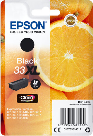 T3351 inkjetcartridge Claria 33 zwart XL (530 afdrukken)