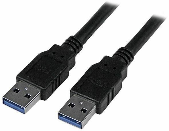 USB 3.0 kabel A M naar A M (3 meter, zwart)