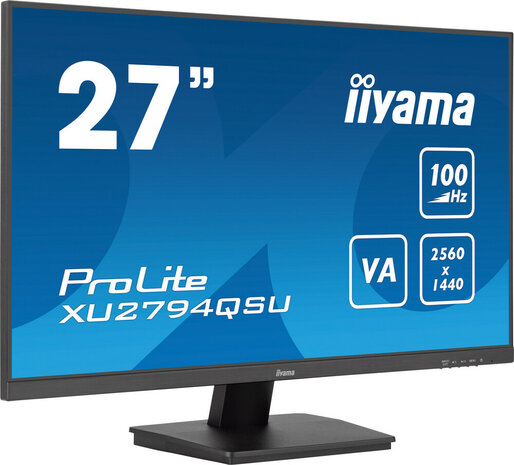 ProLite XUB2794HSU-B6 LED 27&quot;, 1920 x 1080 Full HD, 100 Hz, VA, 4000:1, 1 ms, HDMI, DisplayPort, speakers, mat zwart