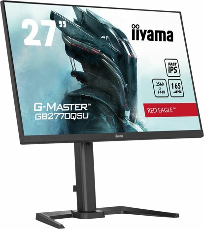 G-MASTER Red Eagle GB2770QSU-B5 LED 27&quot;, 2560 x 1440 WQHD, 165 Hz, Fast IPS, 1000:1, 0,5 ms, HDMI, DisplayPort, speakers, mat zwart