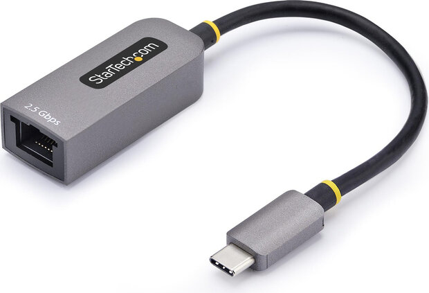 C22G-USB-ETHERNET 2.5GbE USB-C naar Ethernet Adapter (USB-C 3.2 Gen 1, Thunderbolt 3, 10M/100M/1G/2.5 Gigabit Ethernet, grijs)