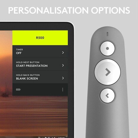 R500 Presentation remote control (3 knoppen, grafiet)