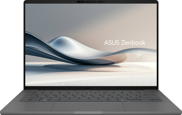 Zenbook A14 UX3407QA-QD220W-BE AI (14&quot; WUXGA OLED, Qualcomm Purwa SE, 32 GB RAM, 1000 GB PCIe NVMe SSD, Qualcomm Adreno Graphics, Windows 11 Home, grijs, Azerty)