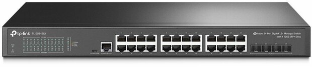 JetStream TL-SG3428X V1 Managed switch (24 x 10/100/1000 + 4 x 10 Gigabit SFP+, rack-mountable)