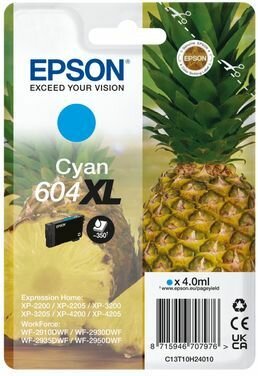 Inkjetcartridge 604XL cyaan (4 ml)