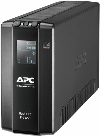 Back-UPS Pro BR650MI UPS (AC 230 Volt, 390 Watt, 650 VA, USB, 6 output connectors, zwart)