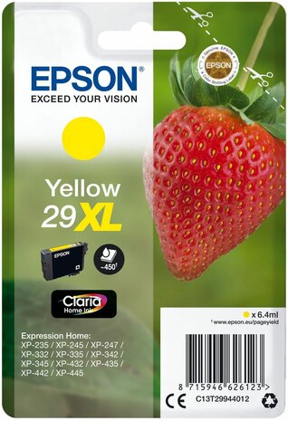 T2994 inkjetcartridge 29XL geel (450 afdrukken)