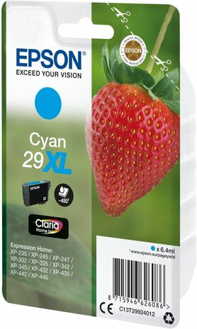 T2992 inkjetcartridge 29XL cyaan (450 afdrukken)