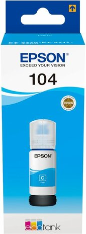 C13T00P240 inkjet fles EcoTank 104 cyaan (65 ml)