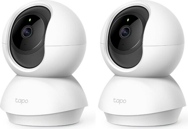 Tapo C200 V2 Network surveillance camera (pan/tilt, dag/nacht, 1920 x 1080, 1080p, audio, Wi-Fi - H.264, 2-pack)