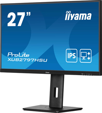 ProLite XUB2797HSU-B2 LED 27&quot;, 1920 x 1080 Full HD, 100 Hz, IPS, 1000:1, 1 ms, HDMI, DisplayPort, speakers, mat zwart