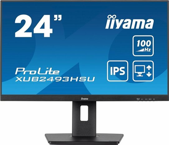 XUB2493HSU-B7 24&quot; IPS, Full HD 100 Hz, 1 ms, speakers, HDMI, DisplayPort, 2 x USB 2.0, in hoogte verstelbaar