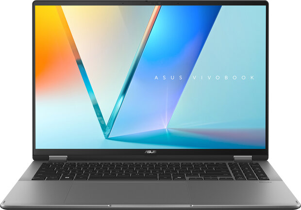 Vivobook 16 Flip TP3607SA-RJ022W (16&quot; 3K OLED touch, Intel Ultra 7-285V, 32 GB RAM, 1000 GB PCIe NVMe SSD, Intel Arc Graphics, stylus pen, Windows 11 Home, grijs, Azerty)