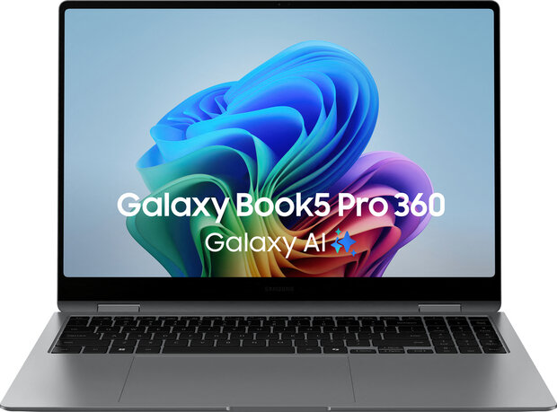 Galaxy Book 5 Pro 360 (16&quot; WQXGA+ AMOLED touch, Intel Core Ultra 7-256V, 16 GB RAM, 512 GB NCMe PCIe SSD, Windows 11, zwart, Azerty)