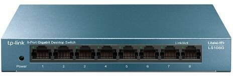 LS108G LiteWave 8-Poort Gigabit Desktop Switch (staal)