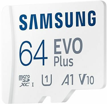 MB-MC64KA/EU EVO Plus SD 64 GB (A1, Video Class V10, UHS-I U1, Class 10 , microSDXC UHS-I, wit)