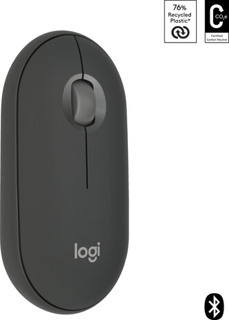 Pebble 2 M350s Mouse (3 knoppen, Bluetooth 5.2 LE, grafiet)