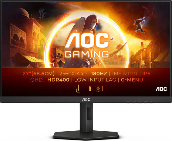 Gaming Q27G4X LED gaming 27&quot;, 2560 x 1440 QHD 180 Hz, IPS, DisplayHDR 400, 1 ms, 2 x HDMI, DisplayPort, speakers