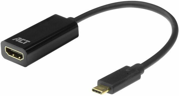 USB-C M naar HDMI F adapter (15 cm, zwart)