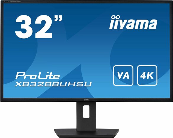 ProLite XB3288UHSU-B5 LED 32&quot;, 3840 x 2160 4K, VA, 3000:1, 3 ms, 2 x HDMI, DisplayPort, speakers, mat zwart