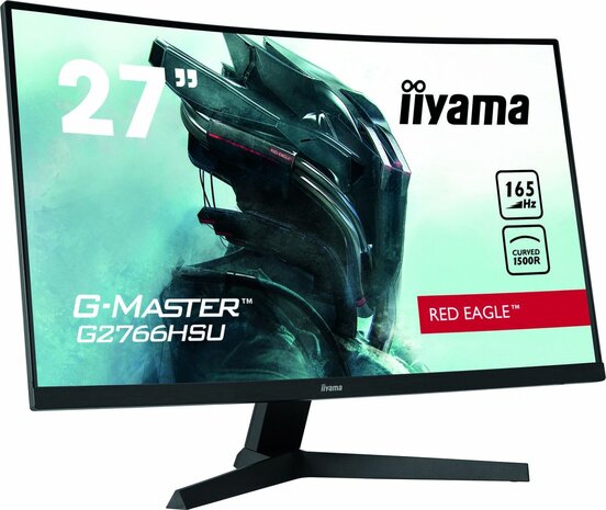 G-MASTER Red Eagle G2766HSU-B1 LED 27&quot;, curved, 1920 x 1080 Full HD 165 Hz, VA, 3000:1, 1 ms, 2 x HDMI, DisplayPort, speakers, mat zwart