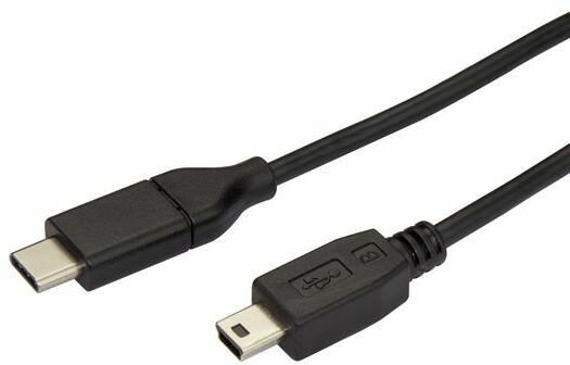 USB2CMB2M USB-C M naar mini USB M (2 m, zwart)