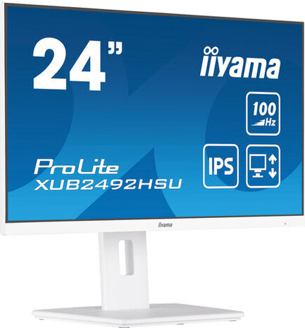 ProLite XUB2492HSU-W6 LED 24&quot;, 1920 x 1080 Full HD 100 Hz IPS, 1300:1, 0,4 ms, HDMI, DisplayPort, speakers, mat wit