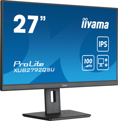 ProLite XUB2792QSU-B6 LED 27&quot;, 2560 x 1440 WQHD, 100 Hz, IPS, 1300:1, 0,4 ms, HDMI, DisplayPort, speakers, mat zwart