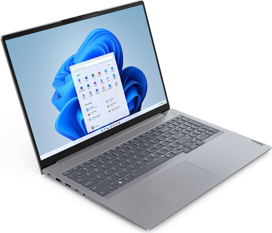 ThinkBook 16 G6 IRL 21KH (180&deg; hinge design, Intel Core i5-13420H, Windows 11 Pro, UHD Graphics, 16 GB RAM, 512 GB SSD NVMe, 16&quot; IPS 1920 x 1200, Gigabit Ethernet, Wi-Fi 6, grijs, Azerty)